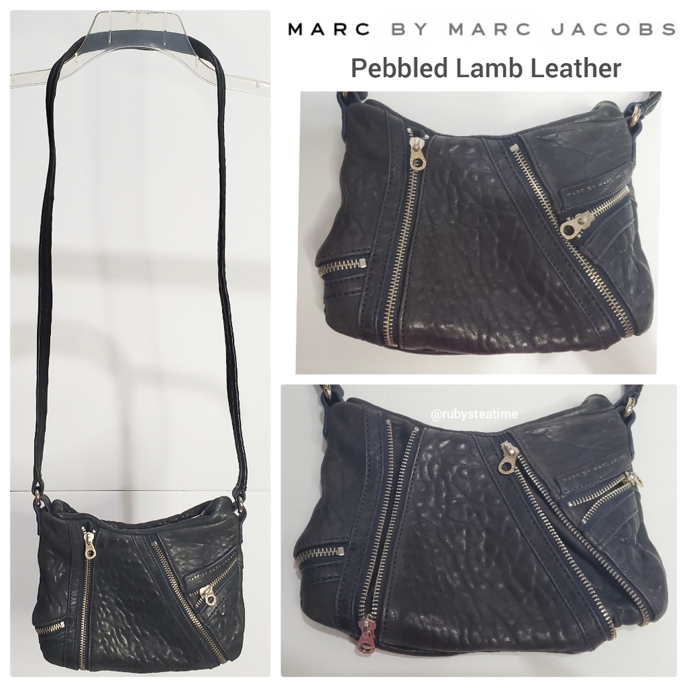 MARC BY MARC JACOBS Flash Kelsey Cross Body (Small) Lamb Leather in Ink Black